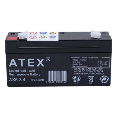 Atex 6 Volt - 3.4 Amper Yatık Akü