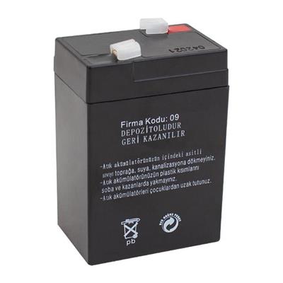 Atex 6 Volt 4 AH Işıldak Aküsü (70*48*101 Mm)