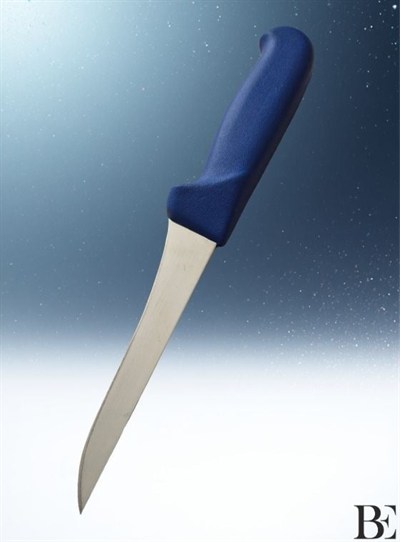 BeKnife Bemiral 13cm Düz Kemik Sıyırma Bıçağı 10351.13 Fibrox Kaymaz Saplı 16mm X 130mm X 2.5mm Mavi