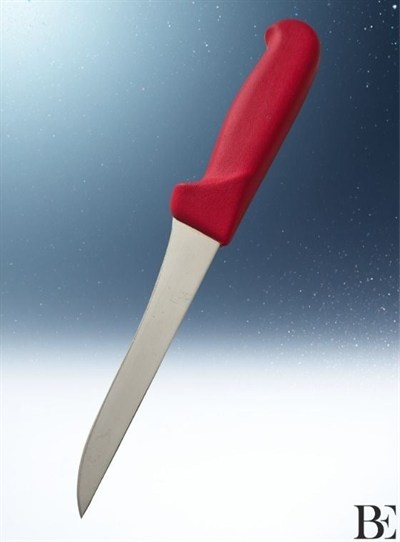 BeKnife Bemiral 13cm Düz Kemik Sıyırma Bıçağı 10351.13 Fibrox Kaymaz Saplı 16mm X 130mm X 2.5mm Kırmızı