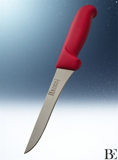 BeKnife Bemiral 13cm Düz Kemik Sıyırma Bıçağı 10351.13 Fibrox Kaymaz Saplı 16mm X 130mm X 2.5mm Kırmızı