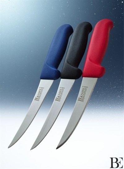 BeKnife Bemiral 13cm Kıvrık Kemik Sıyırma Bıçağı 10354.13 Fibrox Kaymaz Saplı 20mm X 130mm X 2.5mm Kırmızı