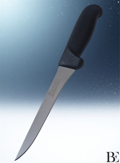 BeKnife Bemiral 15cm Düz Kemik Sıyırma Bıçağı 10351.15 Fibrox Kaymaz Saplı 16mm X 150mm X 2.5mm Siyah