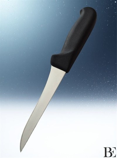 BeKnife Bemiral 15cm Düz Kemik Sıyırma Bıçağı 10351.15 Fibrox Kaymaz Saplı 16mm X 150mm X 2.5mm Siyah