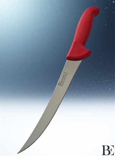 BeKnife Bemiral Bıçak 21 cm Et Açma Doğrama Bıçağı 10154.21 Fibrox Kaymaz Saplı 25mm X 210mm X 2.5mm Kırmızı