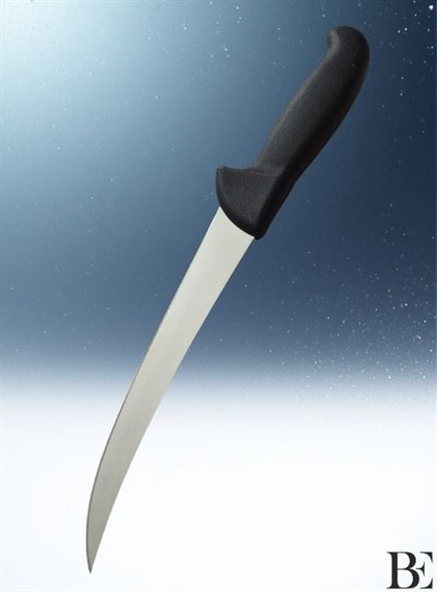 BeKnife Bemiral Bıçak 21 cm Et Açma Doğrama Bıçağı 10154.21 Fibrox Kaymaz Saplı 25mm X 210mm X 2.5mm Siyah