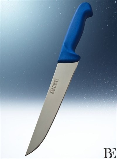 BeKnife Bemiral Bıçak No.4 20 cm 10151.20 Fibrox Kaymaz Saplı Kasap Bıçağı 40mm X 200mm X 3mm Mavi