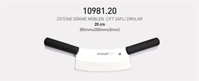 Çift Saplı Zırh 20 cm Hulusi Bıçak Üstüne Dökme Moblen 85mm X 200mm X 3mm 10981.20