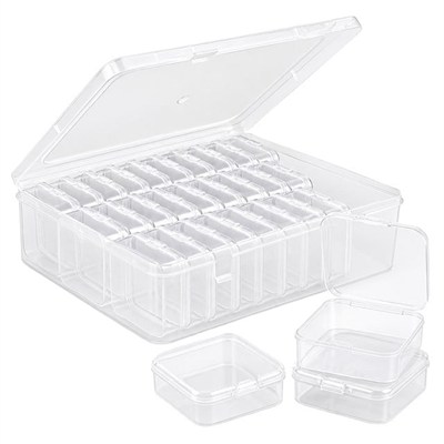 Compaxe P-Serisi 24lü Plastik Şeffaf Saklama Kutusu (24 Küçük + 1 Büyük Kutulu Set)