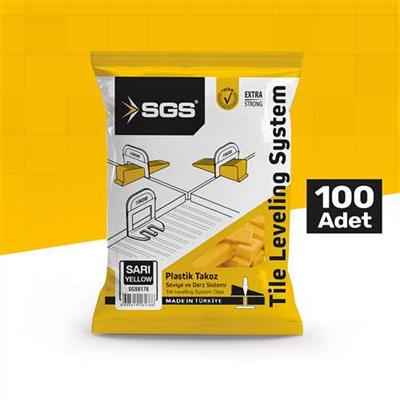DERZ SEVİYE TESPİT KLİPS TAKOZU (PK/100 ADET) SARI