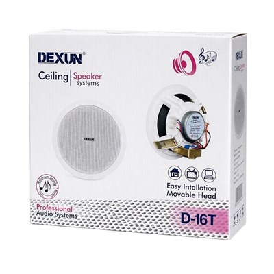 Dexun D-16T 16 Cm Hat Trafolu 100 Volt 15 Watt Alçıpan Tavan Gömme Hoparlör