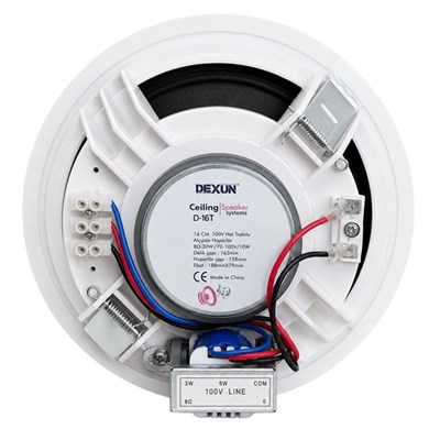 Dexun D-16T 16 Cm Hat Trafolu 100 Volt 15 Watt Alçıpan Tavan Gömme Hoparlör