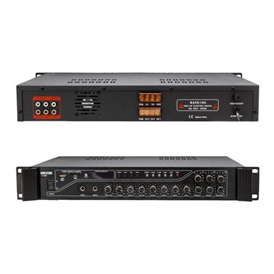 Dexun D-230 250 Watt 3 Zone İki Mikrofon Girişli Hat Trafolu Anfi  Usb-Bt 4/16-70-100v