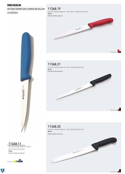 Dişli Ekmek Bıçağı 21 cm Hulusi Bıçak Üstüne Dökme Moblen Saplı 25mm X 210mm X 2mm 11368.21
