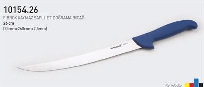 Et Doğrama Bıçağı 26 cm Kasap Fibrox Kaymaz Saplı Hulusi - Drita Bıçak 25mm X 260mm X 2.5mm 10154.26 (TURUNCU RENK)