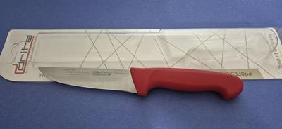 Fibrox Kaymaz Saplı Kasap Bıçağı 12 cm No.0 Hulusi - Drita Bıçak 30mm X 120mm X 2.5mm 10151.12 (KIRMIZI RENK)
