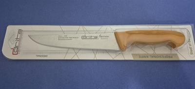Fibrox Kaymaz Saplı Kasap Bıçağı 20 cm No.4 Hulusi - Drita Bıçak 40mm X 200mm X 3mm 10151.20 (SARI RENK)