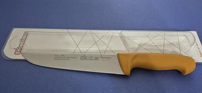 Fibrox Kaymaz Saplı Kasap Bıçağı 20 cm No.4 Hulusi - Drita Bıçak 40mm X 200mm X 3mm 10151.20 (SARI RENK)