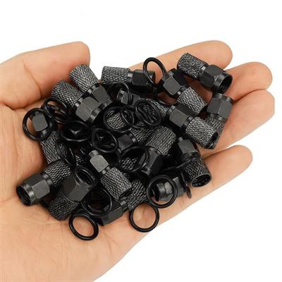 Fully E-325 Siyah Contalı RG6/U6 22mm 1.Kalite F Konnektör (100lü Poşet)