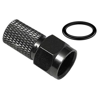 Fully E-325 Siyah Contalı RG6/U6 22mm 1.Kalite F Konnektör (100lü Poşet)