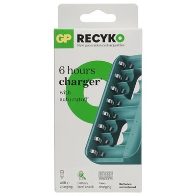 GP ReCyko E822 8li USB Kalem Pil Şarj Cihazı - AA ve AAA Uyumlu Akıllı LED Göstergeli Profesyonel Şarjlı Ünitesi