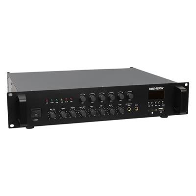 Hikvision DS-QAE0A120G1-VB6 120W 6 Bölgeli Zone Analog Amfi Amplifikatör USB/Bluetooth/AUX/SD Kart/Mik/RCA