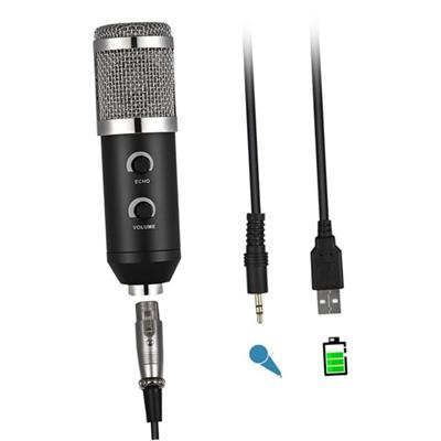Haiki HK-100 3.5Mm Masaüstü Kondenser Stüdyo Podcast Yayıncı Mikrofonu 3 Metre Kablolu