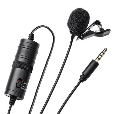 Haiki HK-401 Profesyonel Youtuber Kamera Telefon Yaka Mikrofonu (6 Metre Kablolu)