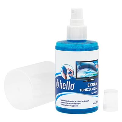 Hello HL-14408 Sprey + Fiber Bez + Fırça 200 Ml. Lcd Ekran Temizleme Seti