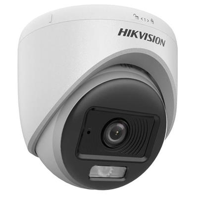 Hikvision TVI-AHD 2MP 2.8mm Sabit Lensli ColorVu IR Turret Dome Analog Kamera (DS-2CE70DF0T-LPFS)