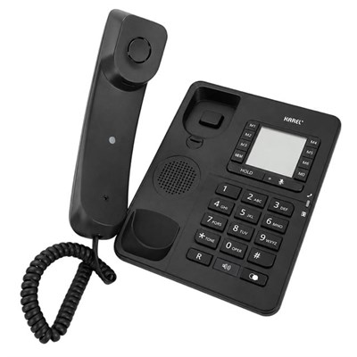 Karel TM-142 Analog Sabit Kablolu Ekransız Siyah Masaüstü Telefon