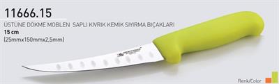 Kemik Sıyırma Bıçağı 15 cm Heritagen Üstüne Dökme Moblen Saplı Kıvrık 25mm X 150mm X 2.5mm 11666.15