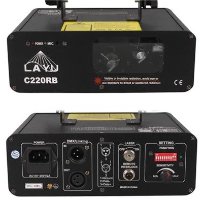 Layu C220RB Kırmızı-Mavi Çift Renk Beam Efekt Lazeri
