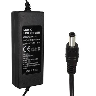 Ledx ALN-1207 12 Volt - 7 Amper 5.5*2.5 Mm Uç Plastik Kasa Masaüstü Adaptör