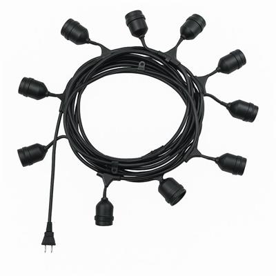 Ledx KB00002 10lu E27 Duy Sıralı 10 Metre Lamba Kablosu (10 Adet Duy İçerir)