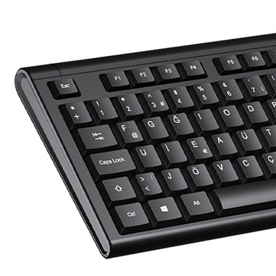 Lenovo Lecoo KB101 USB Kablolu Siyah Türkçe F Klavye (Numpadli)