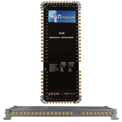 MAG Platinum MP 10/48 Multiswitch - 10 Giriş 48 Çıkışlı Merkezi Uydu Santrali Hybrid 4K ve 3D Destekli