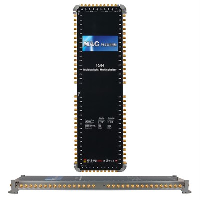 MAG Platinum MP 10/64 Multiswitch - 10 Giriş 64 Çıkışlı Merkezi Uydu Santrali Hybrid 4K ve 3D Destekli
