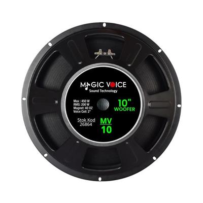Magicvoice MV-10 Maks. 450 Watt / Rms 200 Watt 10” Siyah 25 Cm Woofer Yedek Hoparlör