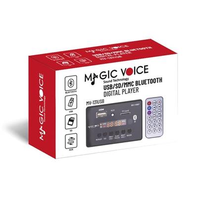 Magicvoice MV-14907 USB-SD-AUX-Bluetooth Kumandalı Ekranlı Oto Teyp Çevirici Dijital Player Board
