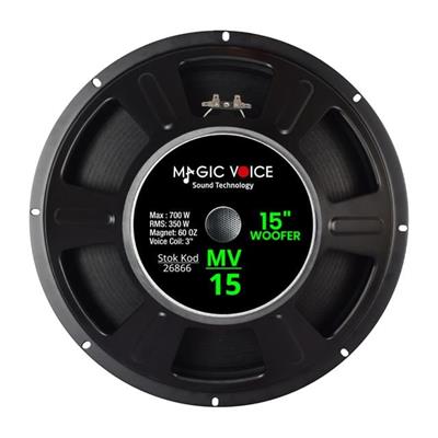 Magicvoice MV-15 Maks. 700 Watt / Rms 350 Watt 15” Siyah 38 Cm Woofer Yedek Hoparlör