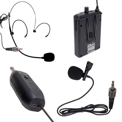 Magicvoice Mv-19601 UHF Kablosuz Enstrüman Uyumlu Bluetooth Jak Girişli İkili Mikrofon Set
