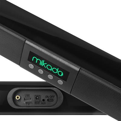 Mikado MD-SB102 Siyah 2x10W 12V/1.5A BT+USB+AUX+TF Kartlı Ev Sinema Soundbar Hoparlör
