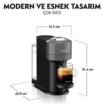 Nespresso Vertuo Next C Matt Black Kapsül Kahve Makinesi