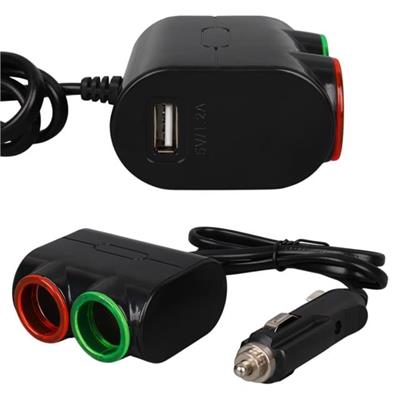 Olesson 1631 12-24V Tek USB Girişli 120W 80cm Kablolu 2LI Araç Çakmak Çoklayıcı