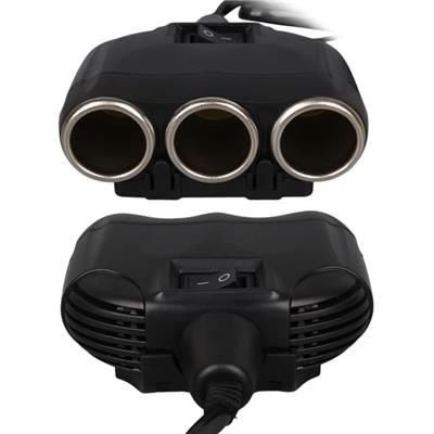 Olesson 1634 12-24V Tek USB Girişli 120W 80cm Kablolu Dijital Voltaj Ekranlı 3lü Araç Çakmak Çoklayıcı