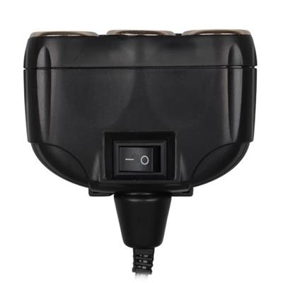 Olesson 1634 12-24V Tek USB Girişli 120W 80cm Kablolu Dijital Voltaj Ekranlı 3lü Araç Çakmak Çoklayıcı