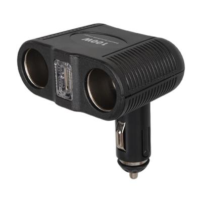 Olesson 1646 12-24V Tek USB Girişli 100W Çiftli Araç Çakmak Çoklayıcı