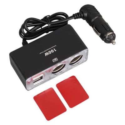 Olesson 1647 12-24V Çift USB Girişli 100W 70cm Kablolu 2li Araç Çakmak Çoklayıcı