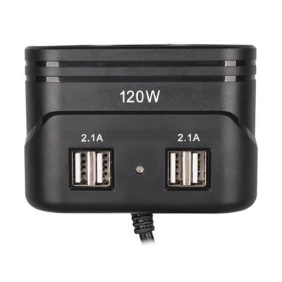Olesson 1678 12-24V 4 USB Girişli 120W 80cm Kablolu 3lü Araç Çakmak Çoklayıcı